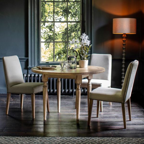 Martinique Parquet Round Dining Table