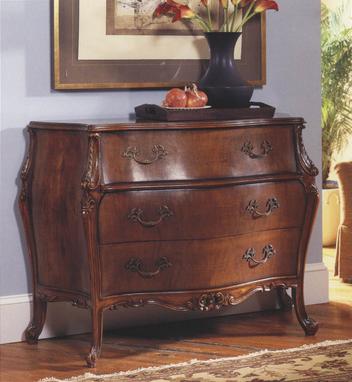 French Bombe Walnut Chest of Drawers