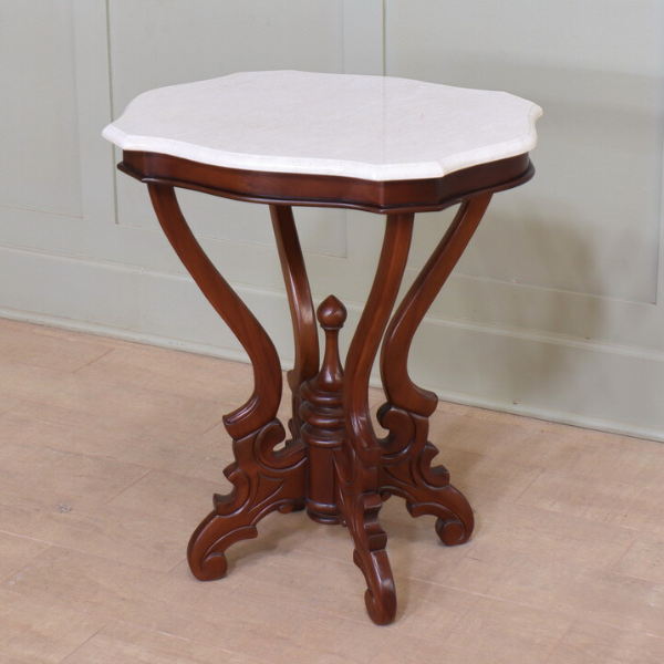 Victorian Side Table Marble Top