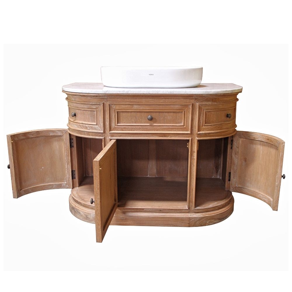 Curved French Bathroom Vanity Unit