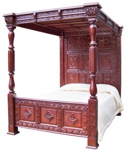 B 045 - Caeved Four Poster Bed