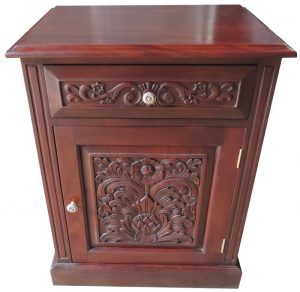 Carved bedside - wax