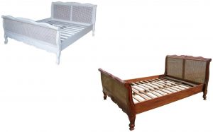 Louis Cane Rattan Bed Collage