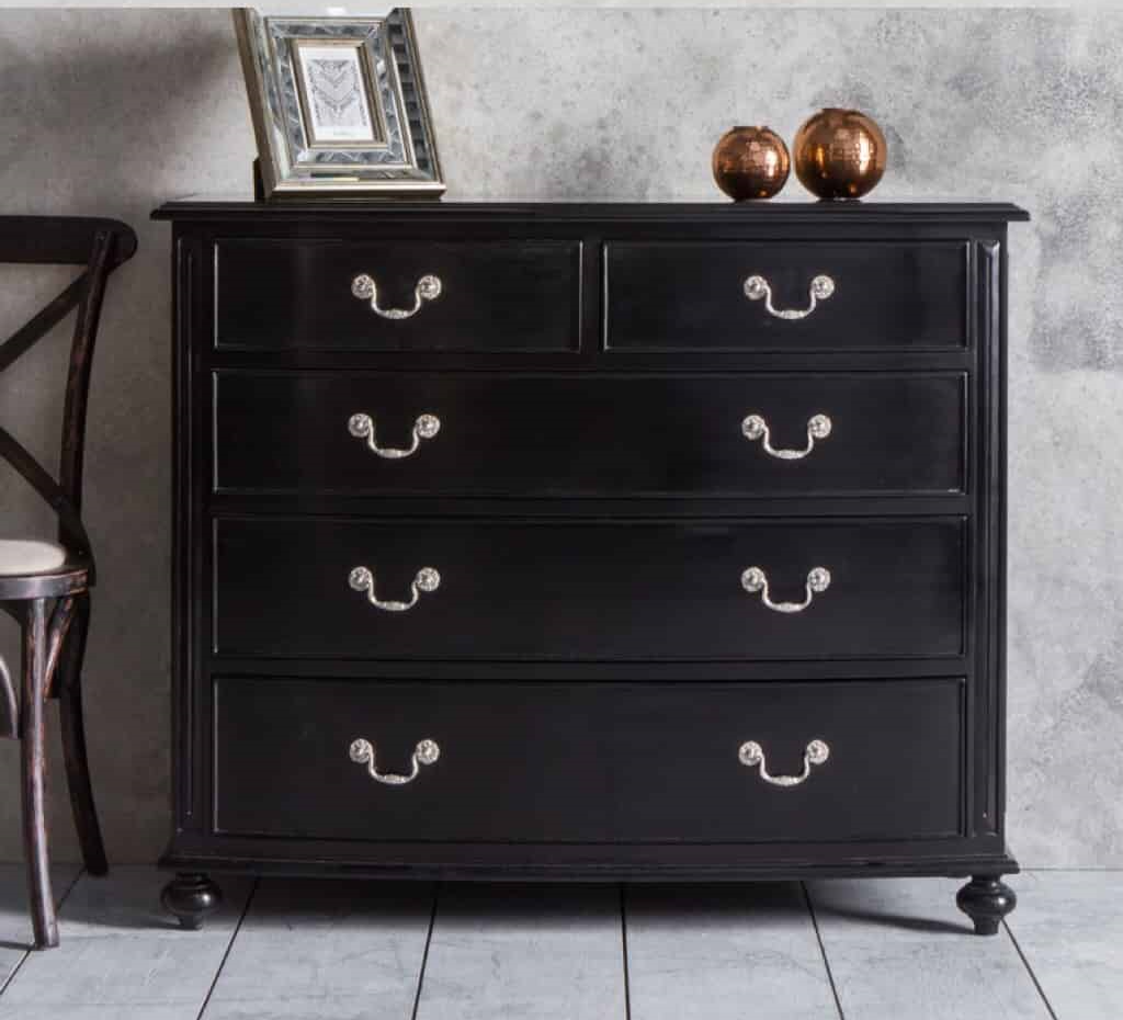Frank Hudson Safari ebony black 5 drawer chest