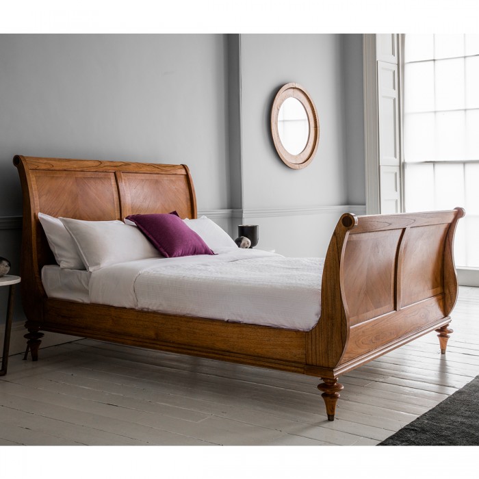 Walnut Beds: Frank Hudson Sleigh Bed