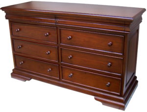 Solid Mahogany Louis Philippe 6-8 Chest of Drawers