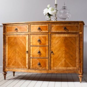 Spire 6 Drawer 2 Door Sideboard in walnut burr veneer