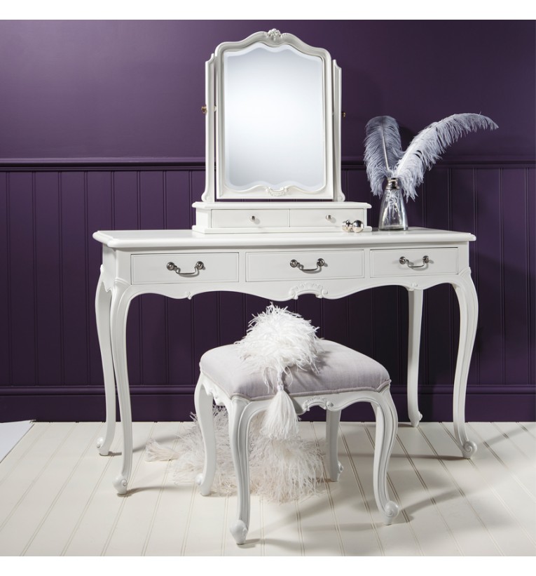 Frank Hudson Furniture: Chic Vanilla White dressing table set