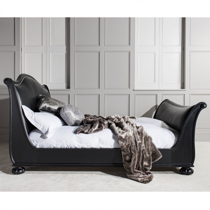 Frank Hudson Furniture: Safari Bed with crocodile leather