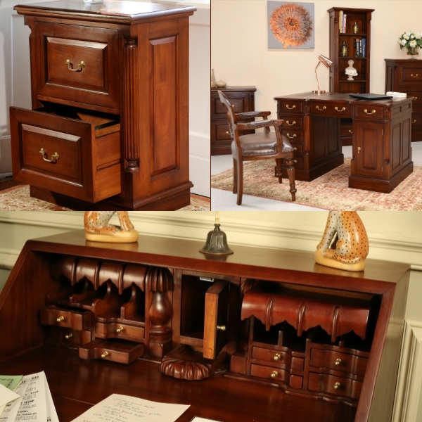 Home Office Traditional Mahogany Furniture Lock Stock & Barrel