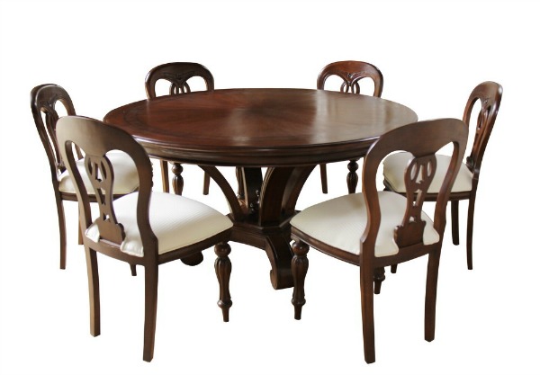 Mahogany Dining Table and Admiralty Side Chairs