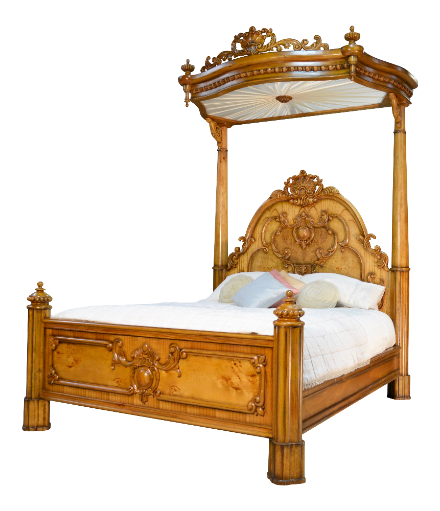 Walnut Bedroom Furniture: Hampton Walnut Half Tester Bed