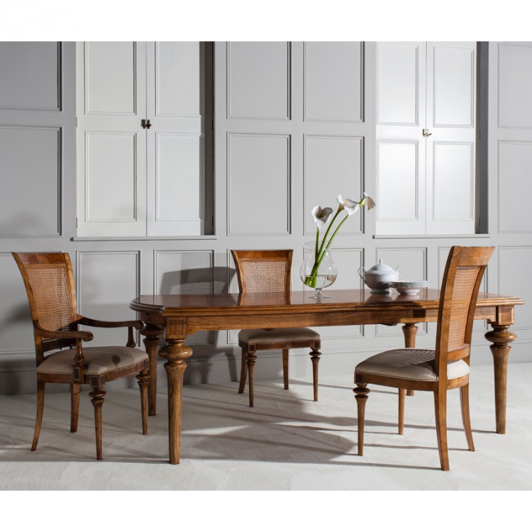 Classic Walnut Furniture Top10 - No 8 -Spire Walnut Dining Table with Arm and Side Chairs