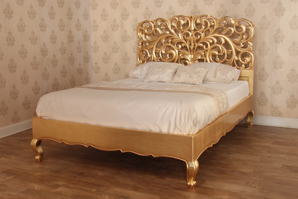 Rococo Beds - La Rochelle French Rococo Bed in gold