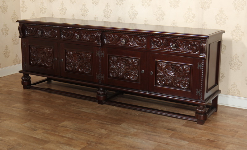 Bespoke antique reproduction 4 door mahogany sideboard