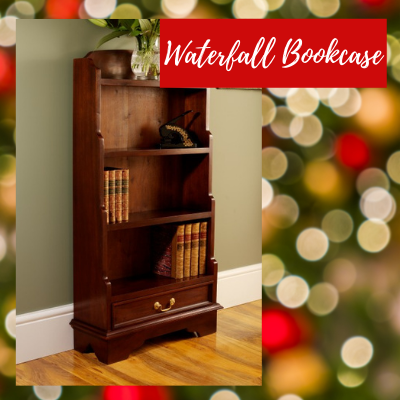 Mahogany Waterfall Bookcase