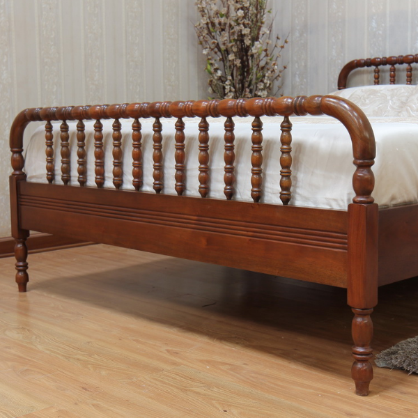 Turned wood bed frame deals