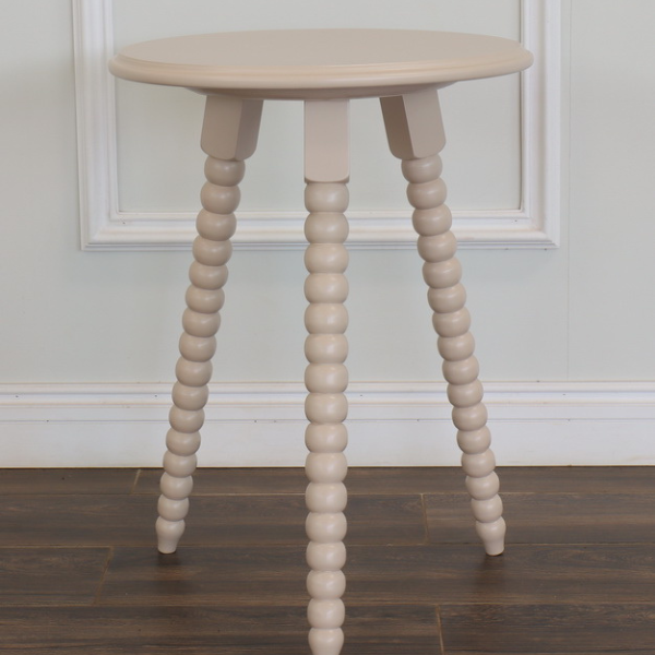 Bobbin Side Table with F&B Setting Plaster Finish